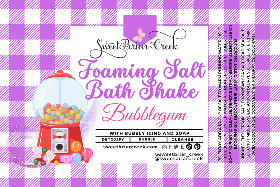 Bubblegum Foaming Salt Bath Shake