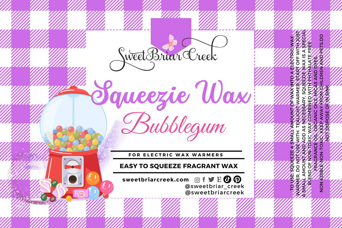 Bubblegum Squeezie Wax + Scoopable melts for Waxwarmer