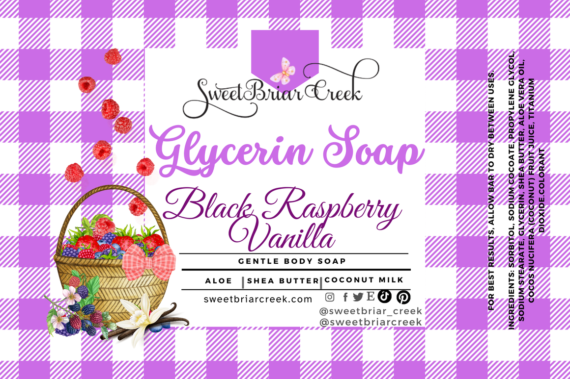 Black Raspberry Vanilla Glycerin Soap Bar
