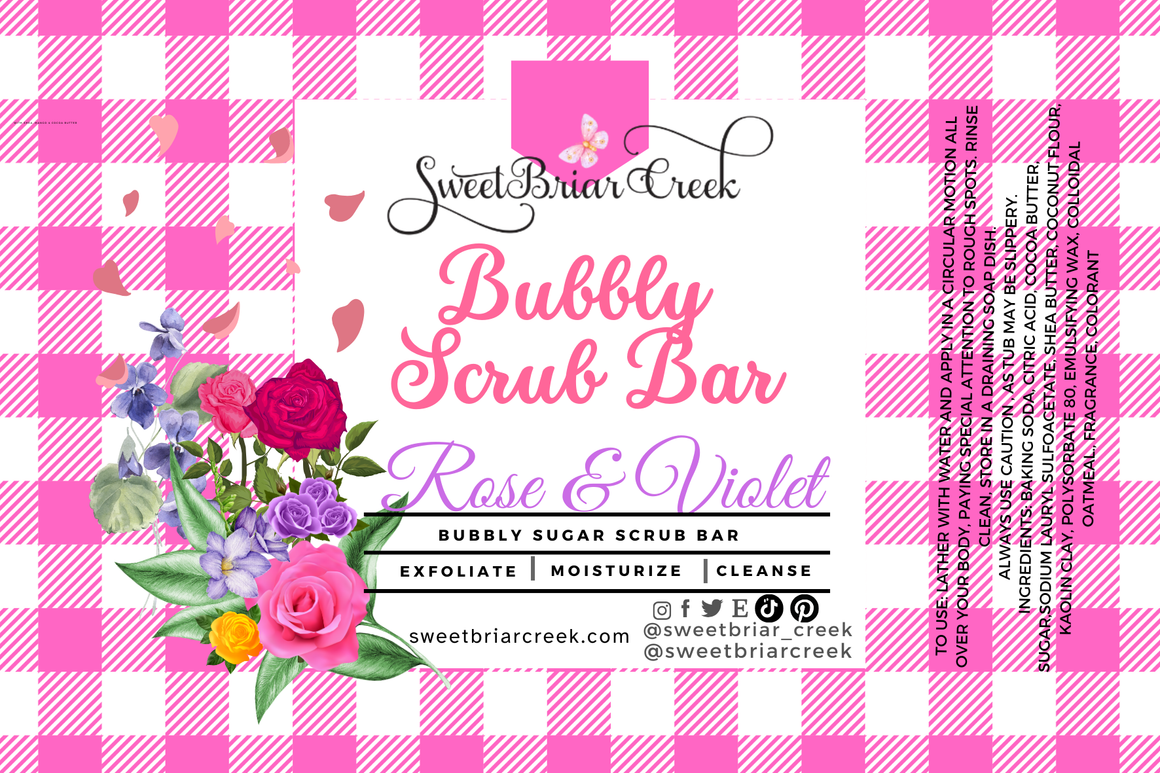 Rose & Violet Bubbly Scrub Body Bars