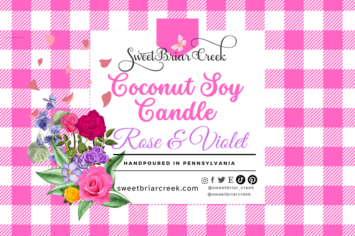 Rose & Violet Coconut Soy Candle