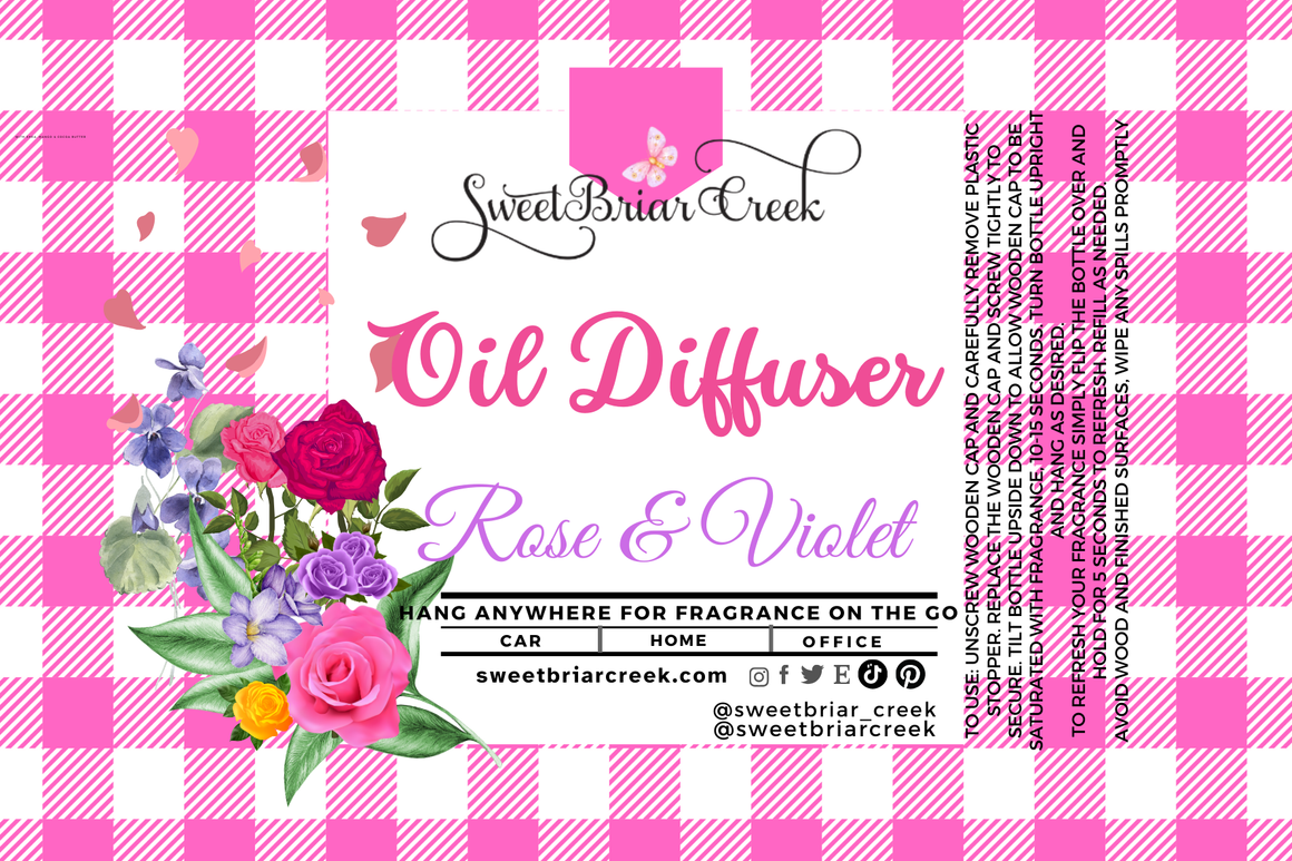 Rose & Violet Hanging Car Diffuser & Refills
