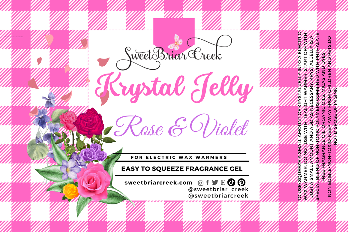 Rose & Violet Krystal Jelly Squeeze for wax warmers.