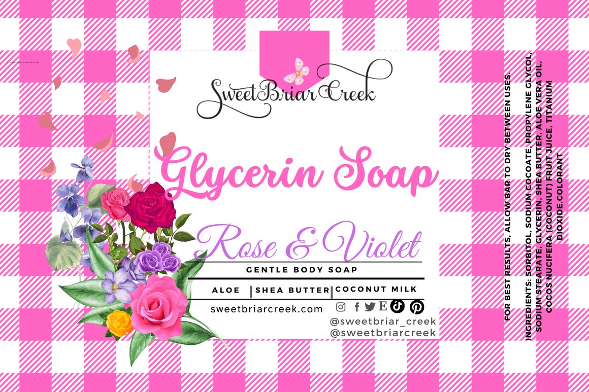 Rose & Violet Glycerin Soap Bar