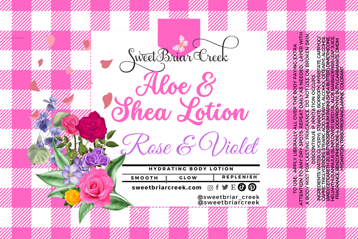 Rose & Violet Shea  & Aloe Body Lotion