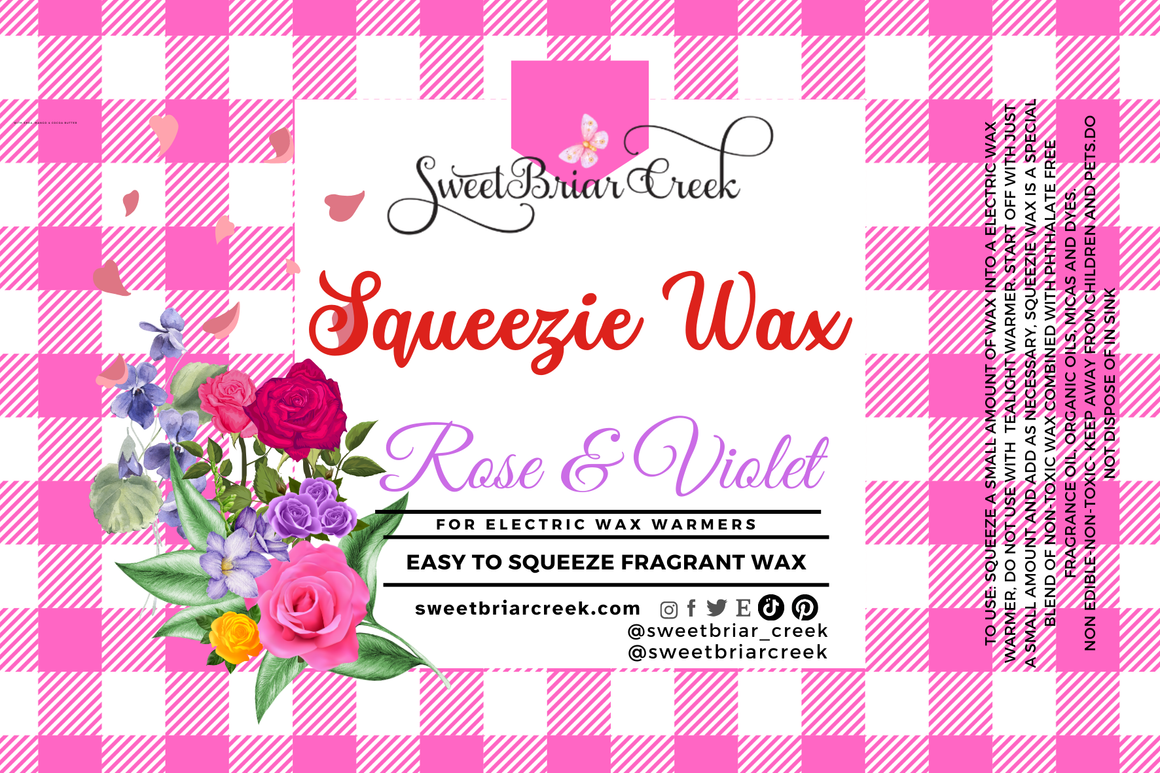 Rose & Violet Squeezie Wax + Scoopable melts for Waxwarmer