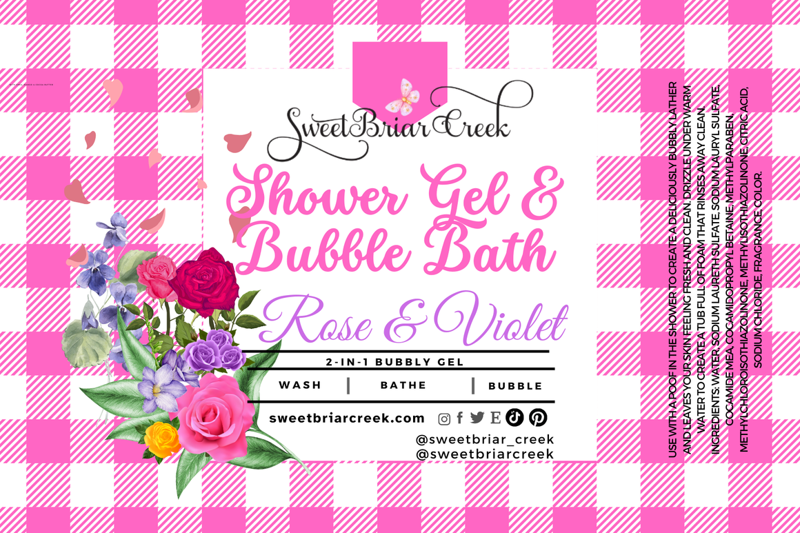 Rose & Violet Body Wash + Bubble Bath