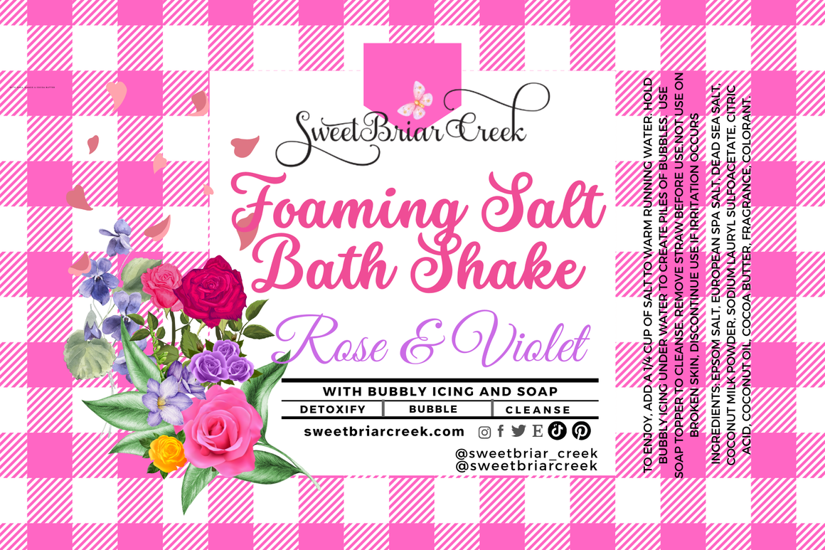 Rose & Violet Foaming Salt Bath Shake