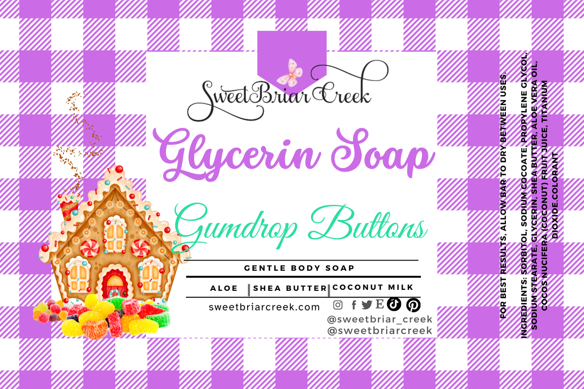 Gumdrop Buttons Glycerin Soap Bar