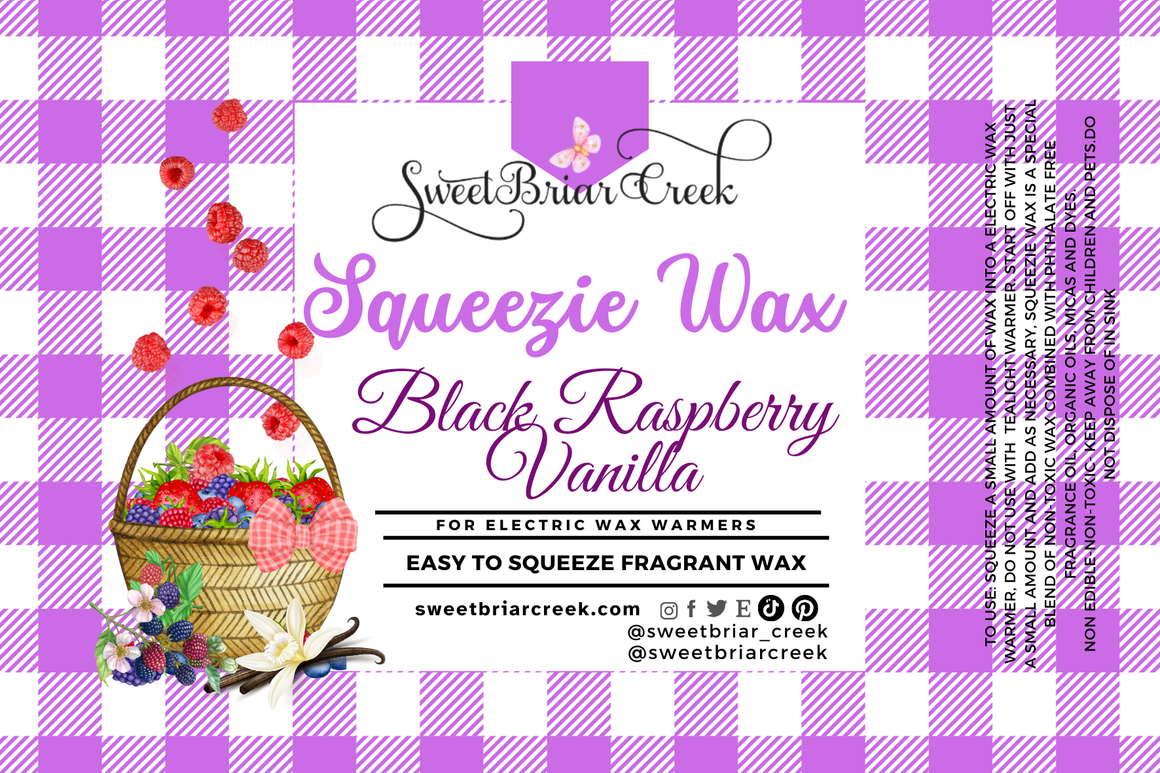 Black Raspberry Vanilla Squeezie Wax + Scoopable melts for Waxwarmer