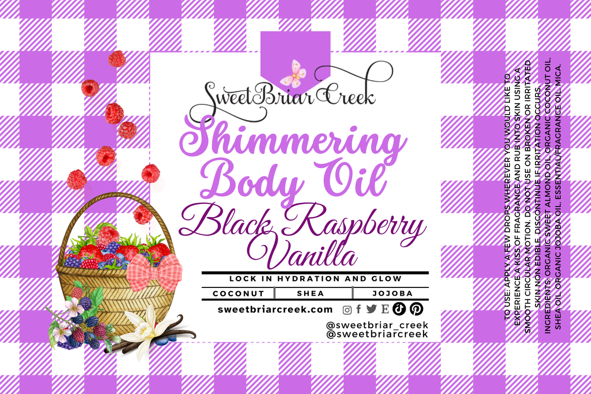 Black Raspberry Vanilla Shimmering Body Oil