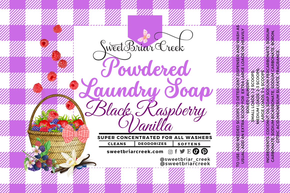 Black Raspberry Vanilla Powdered Laundry Soap