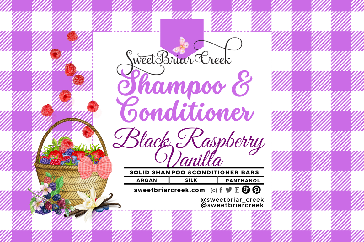 Black Raspberry Vanilla Shampoo & Conditioner Bars