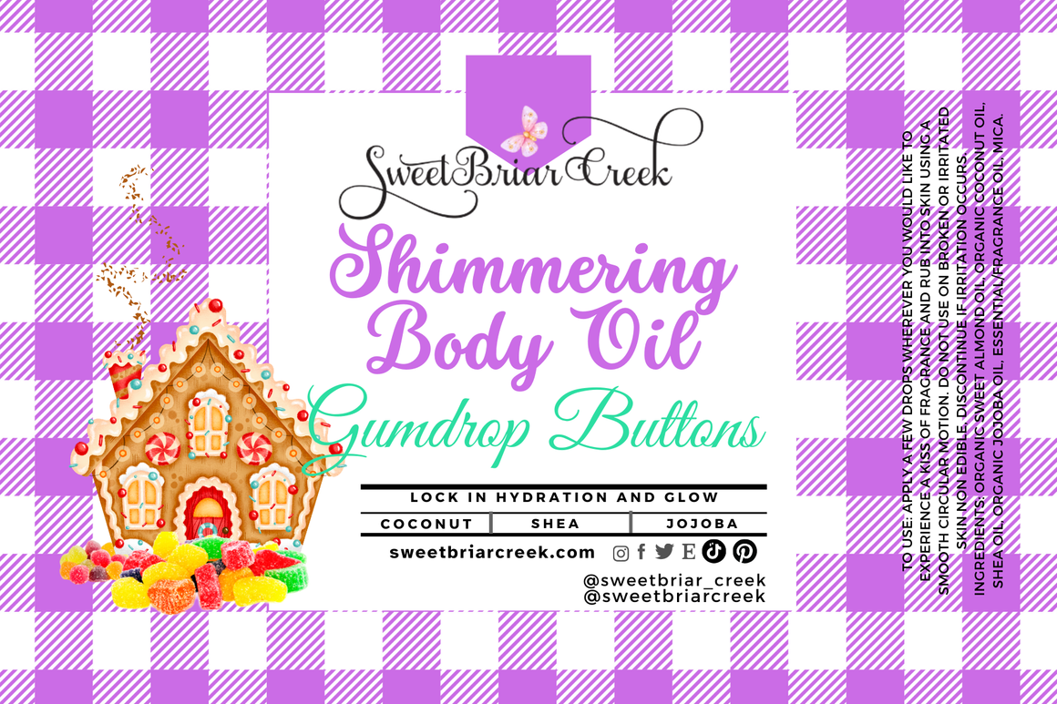 Gumdrop Buttons Shimmering Body Oil