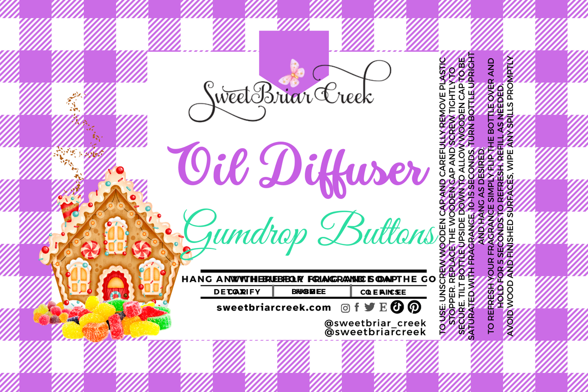 Gumdrop Buttons Hanging Car Diffuser & Refills