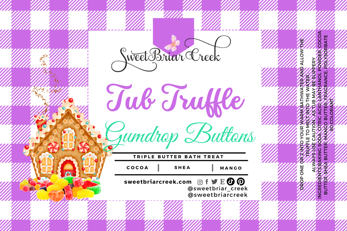 Gumdrop Buttons Bath Butter Tub Truffles