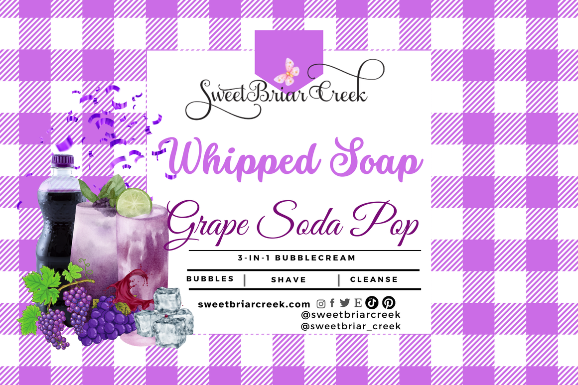 Grape Soda Pop Whipped Soap & Shaving Cream