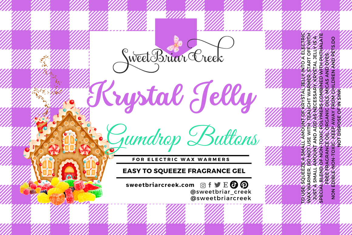 Gumdrop Buttons Krystal Jelly Squeeze for wax warmers