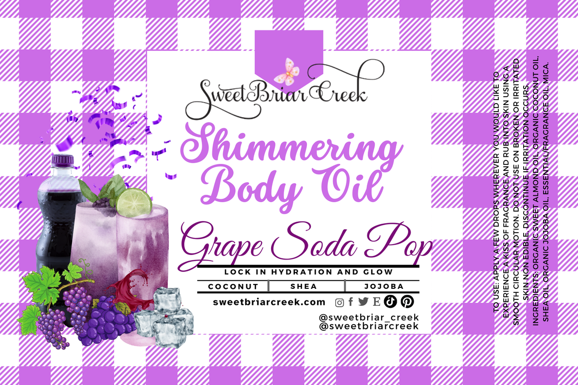 Grape Soda Pop Shimmering Body Oil