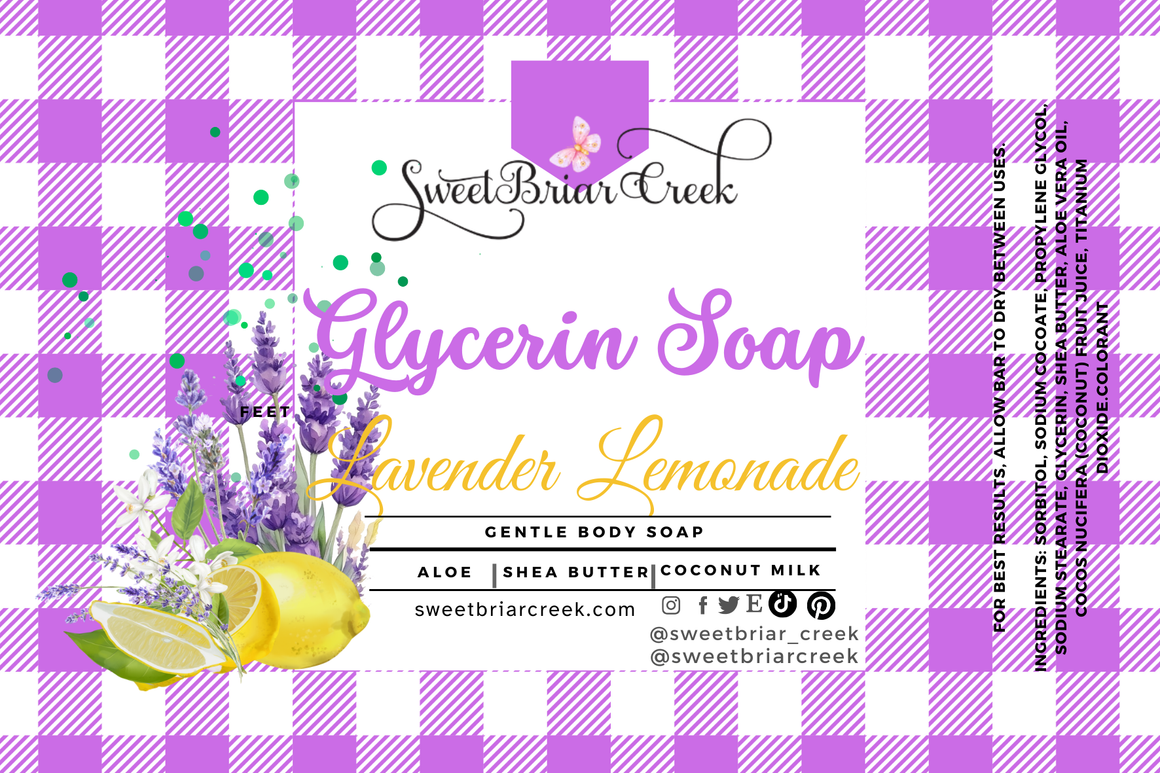 Lavender Lemonade Glycerin Soap Bar