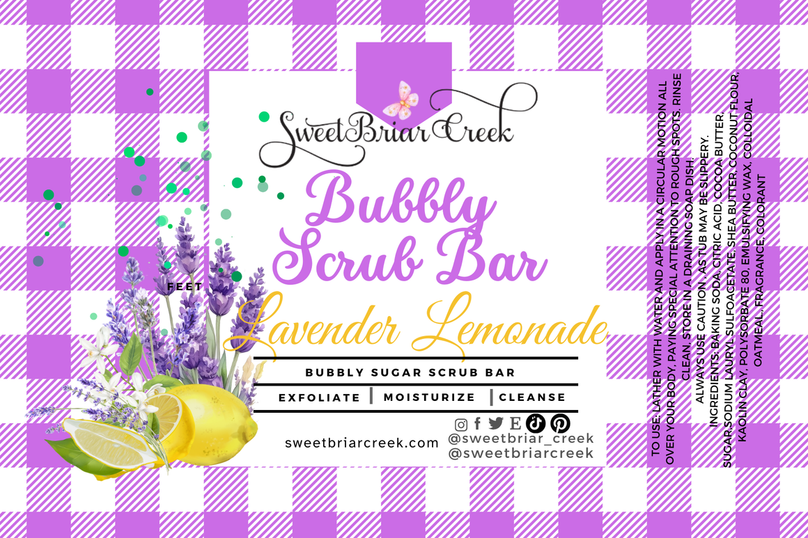 Lavender Lemonade Bubbly Scrub Body Bars
