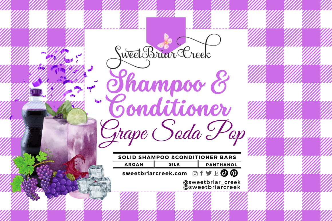 Grape Soda Pop Shampoo & Conditioner Bars