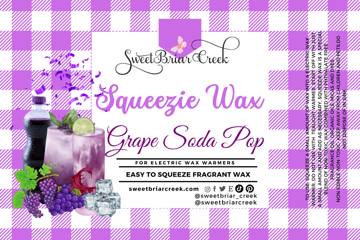 Grape Soda Pop Squeezie Wax + Scoopable melts for Waxwarmer