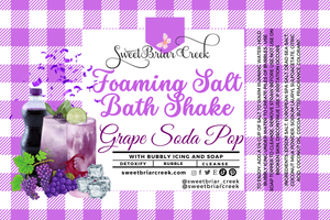 Grape Soda Pop Foaming Salt Bath Shake