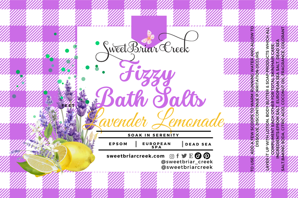 Lavender Lemonade Fizzy Bath Salt Soak