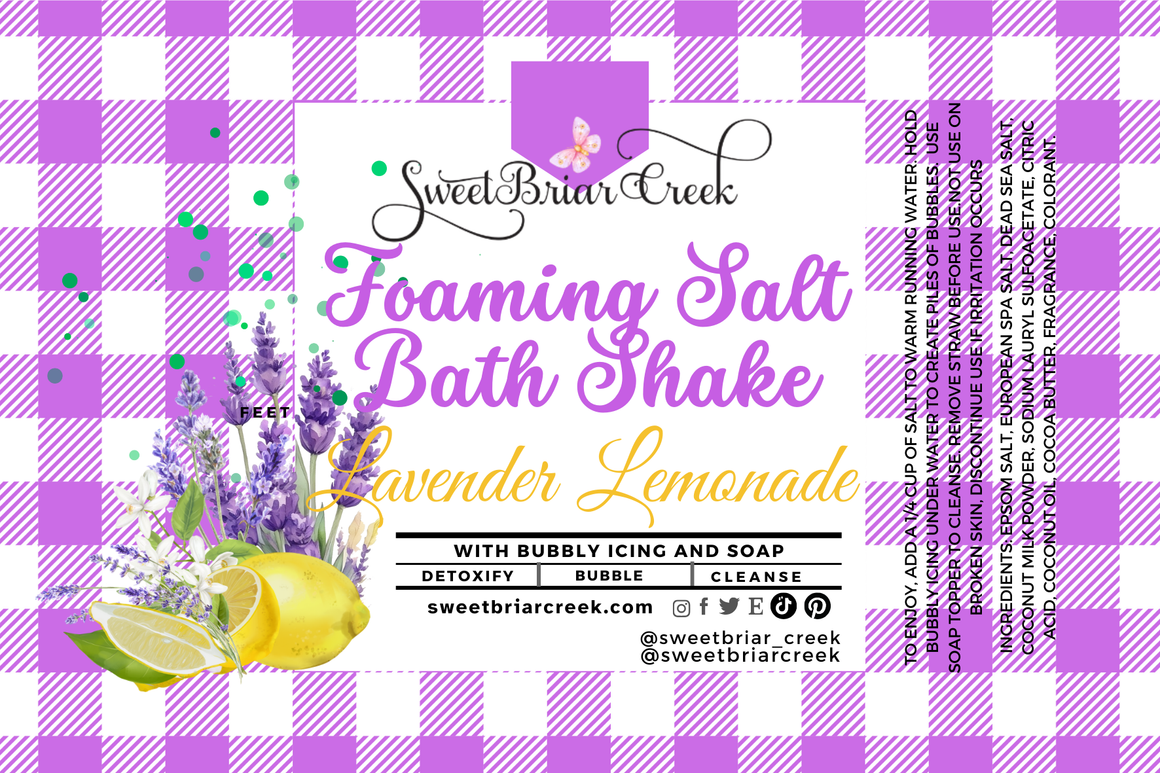 Lavender Lemonade Foaming Salt Bath Shake