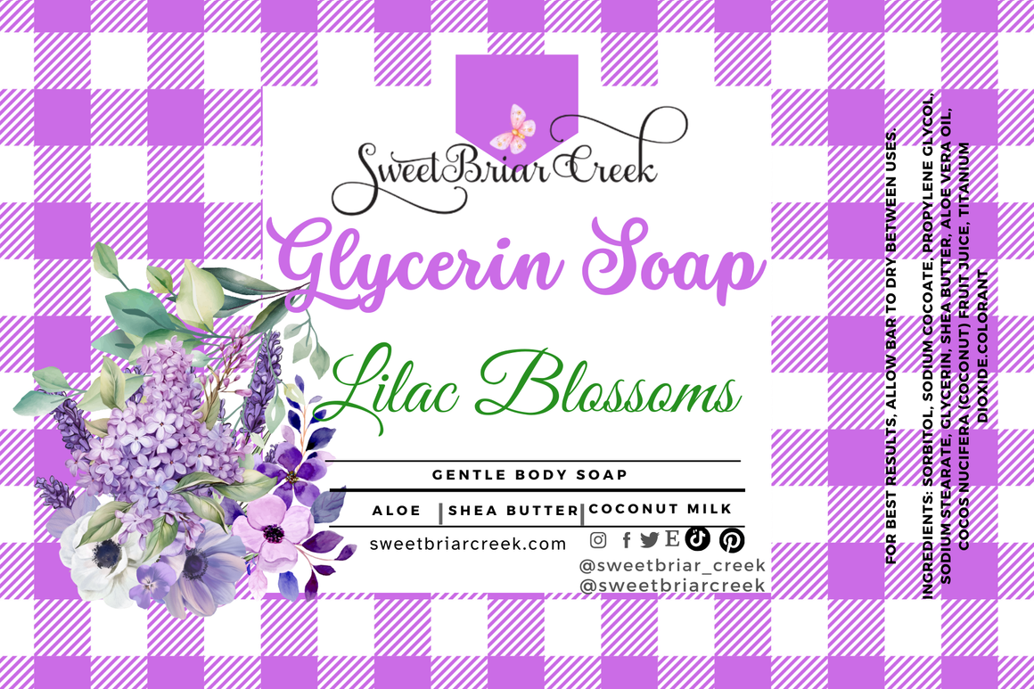 Lilac Blossoms Glycerin Soap Bar