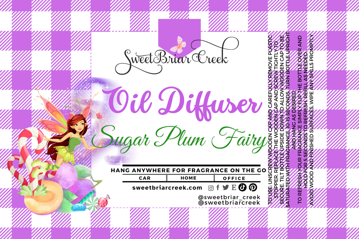 Sugar Plum Fairy Hanging Car Diffuser & Refills