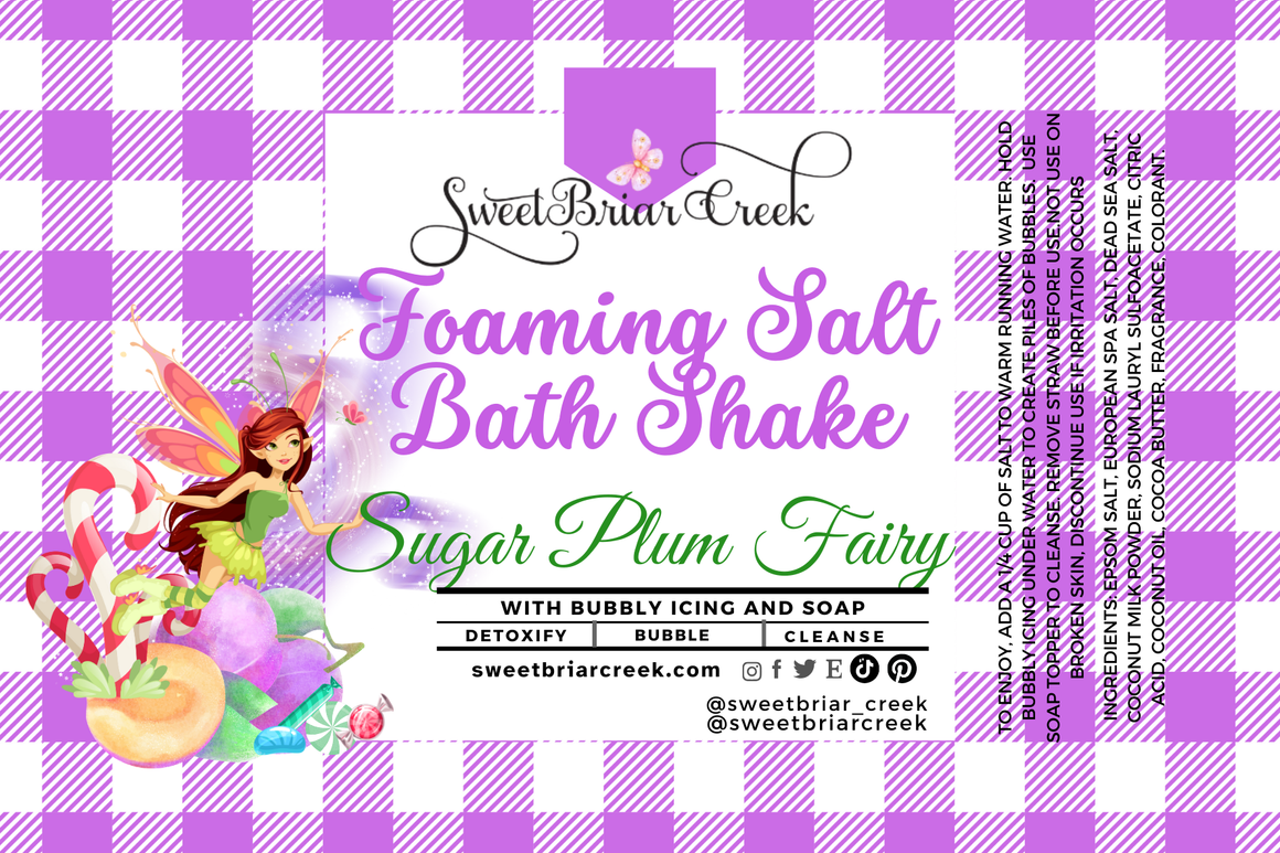 Sugar Plum Fairy Foaming Salt Bath Shake