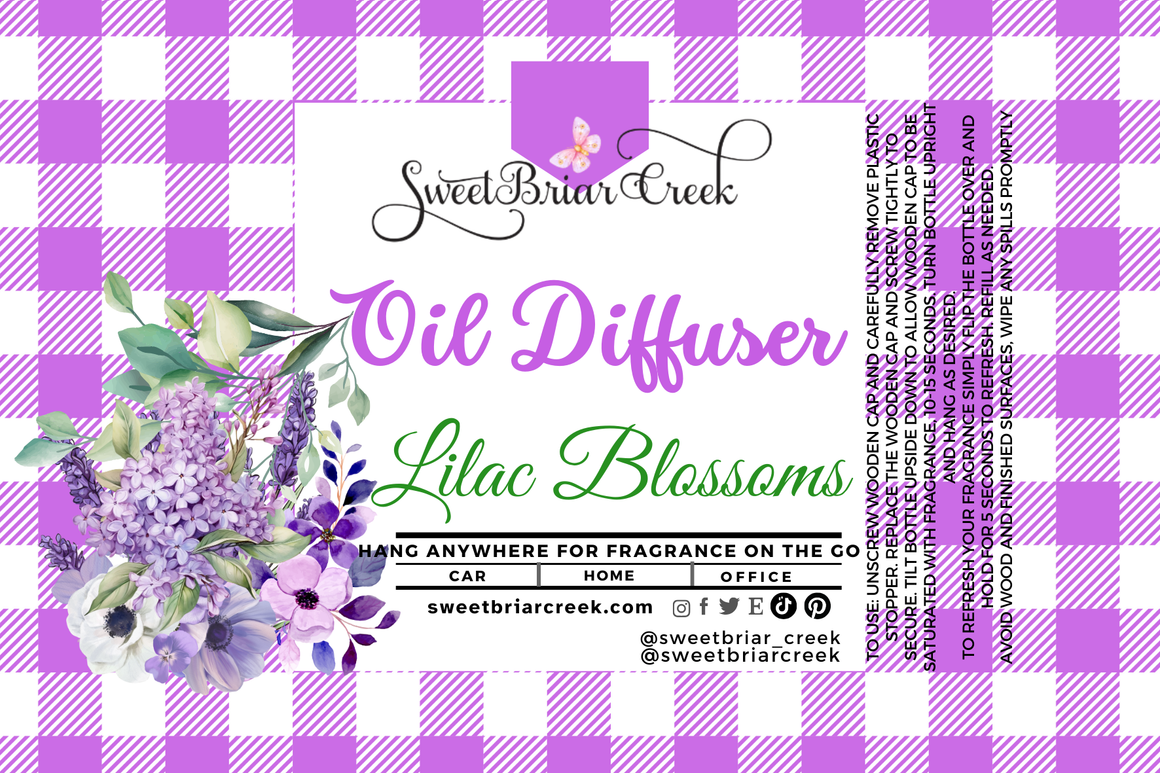 Lilac Blossoms Hanging Car Diffuser & Refills