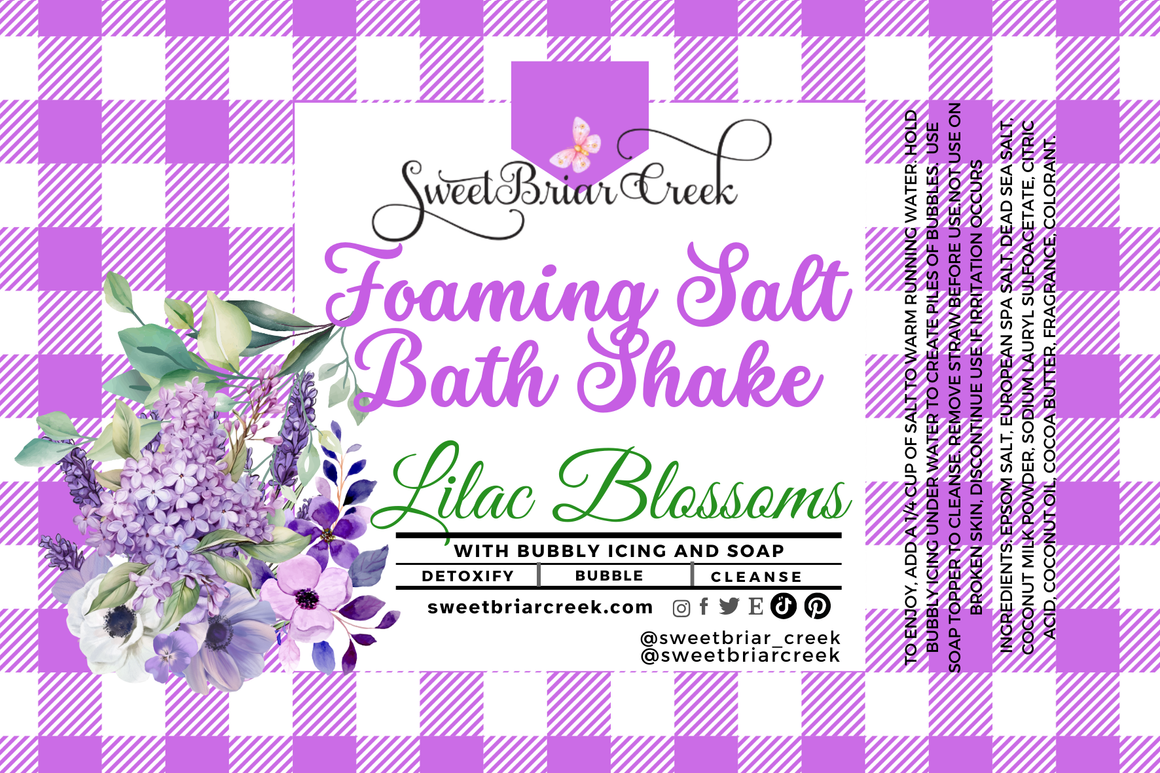 Lilac Blossoms Foaming Salt Bath Shake