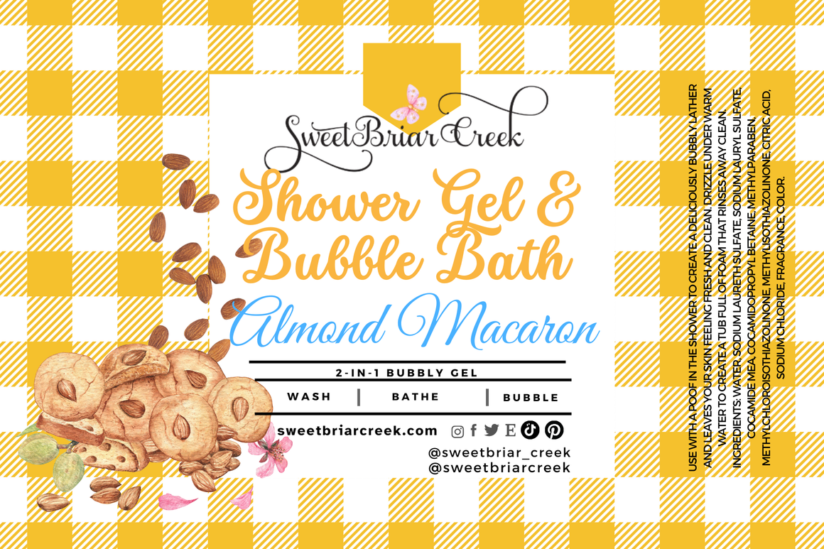 Almond Macaron Body Wash + Bubble Bath