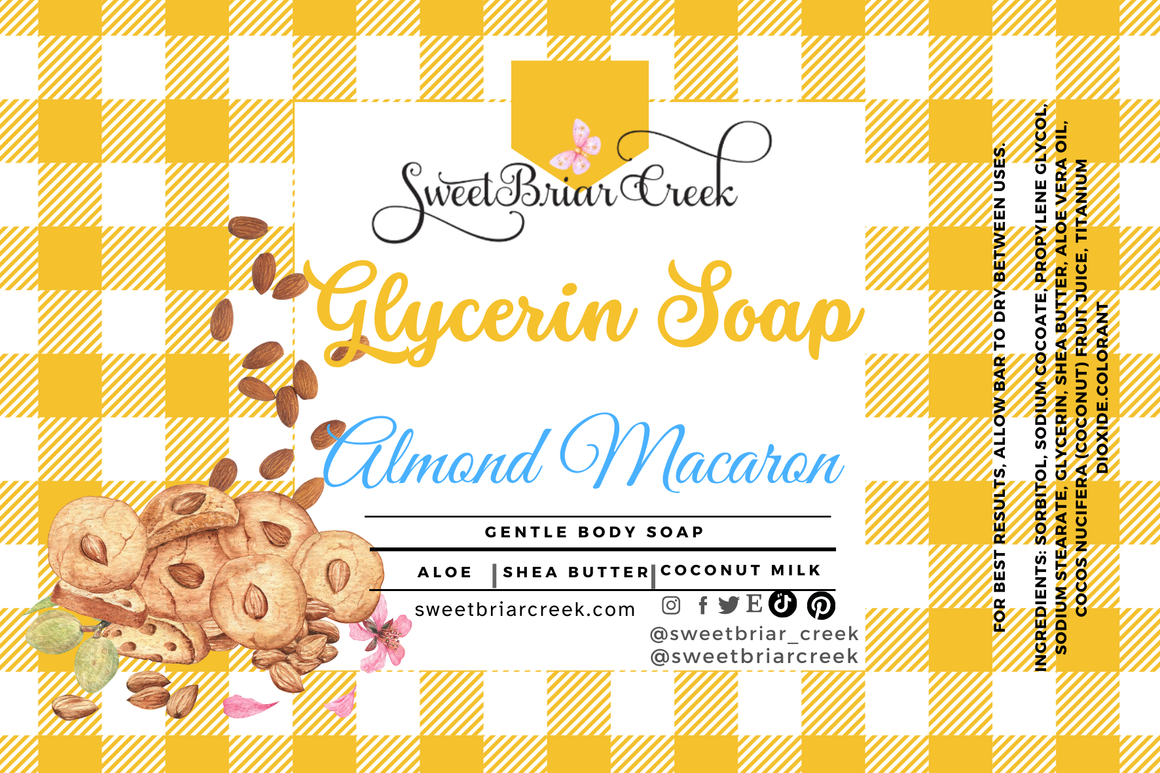 Almond Macaroon Glycerin Soap Bar