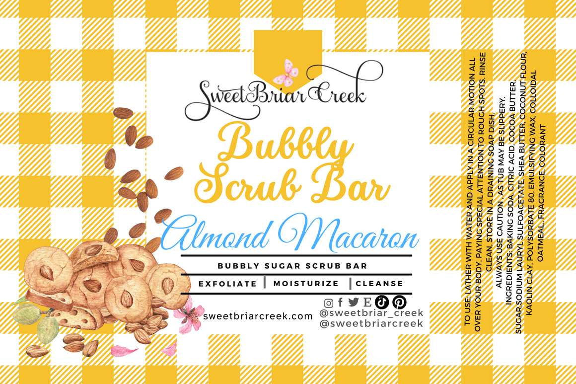 Almond Macaron Bubbly Scrub Body Bars
