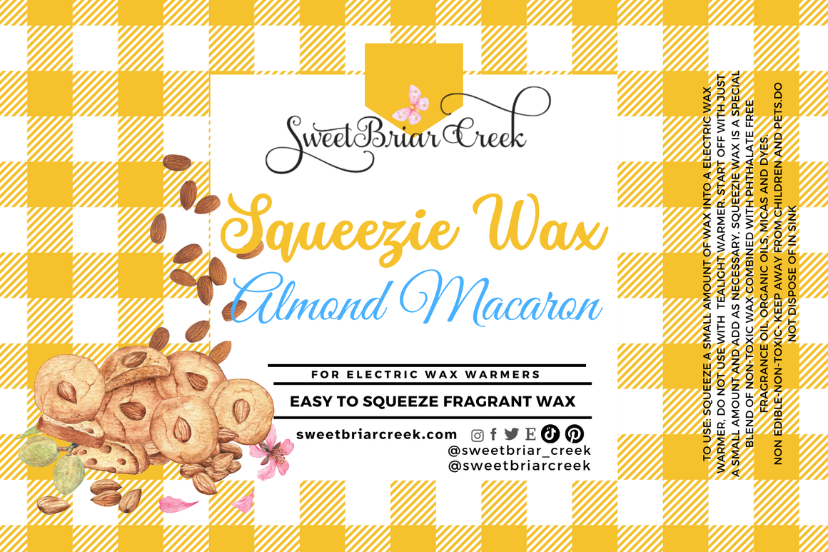 Almond Macaron Squeezie Wax + Scoopable melts for Waxwarmer