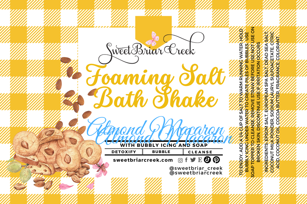 Almond Macaron Foaming Salt Bath Shake