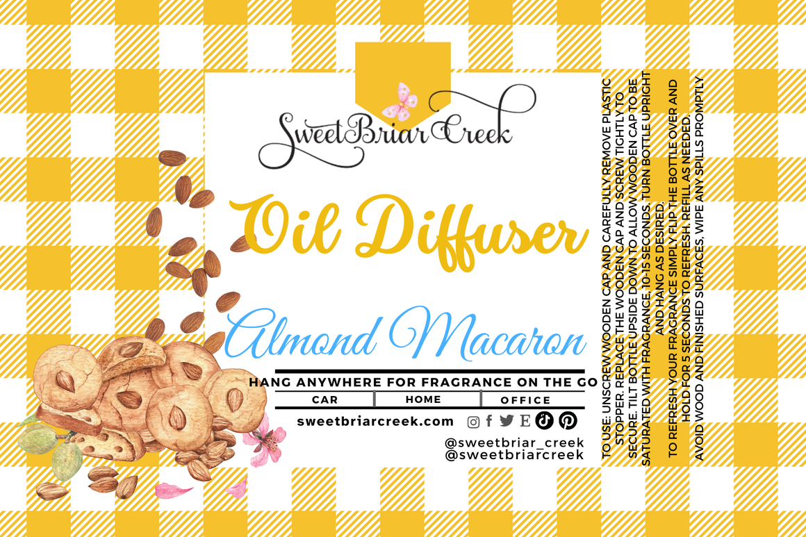 Almond Macaroon Hanging Car Diffuser & Refills