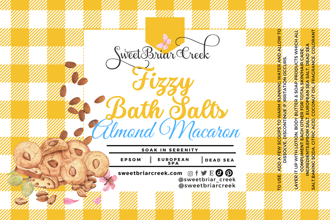 Almond Macaroon Fizzy Bath Salt Soak