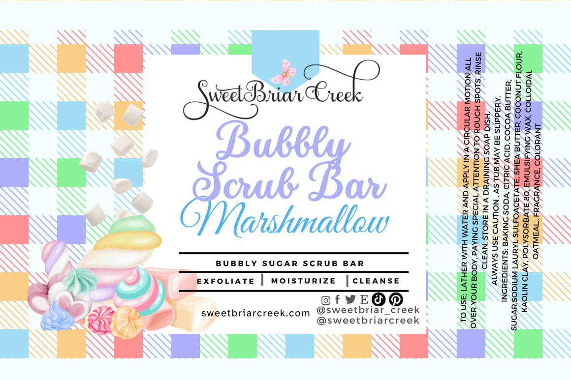 Marshmallow Bubbly Scrub Body Bars
