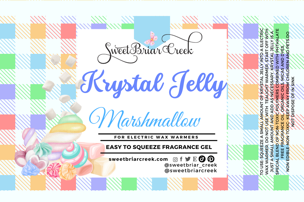 Marshmallow Krystal Jelly Squeeze for wax warmers.