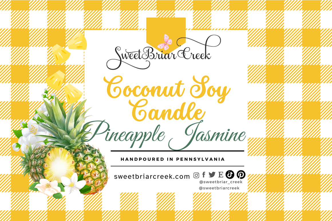 Pineapple Jasmine Coconut Soy Candle