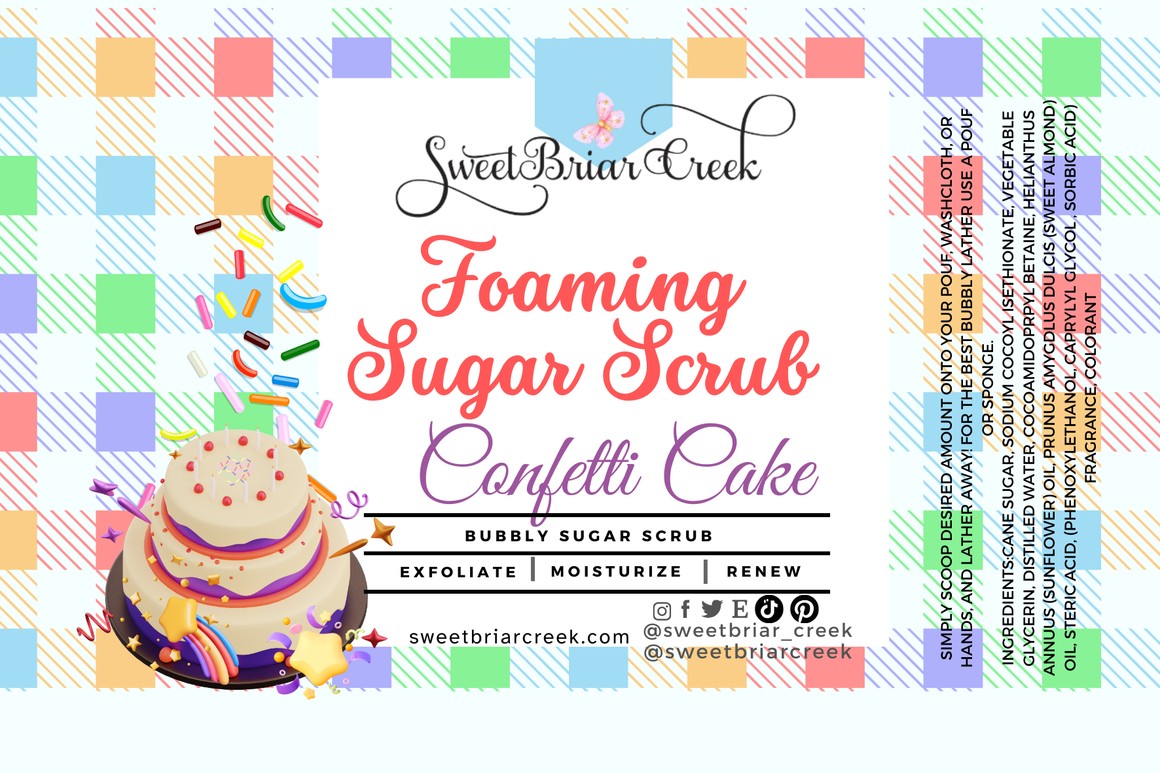 Confetti Cake Whipped Sugar Scrub
