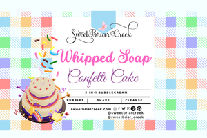 Confetti Cake Whipped Soap & Shaving Cream