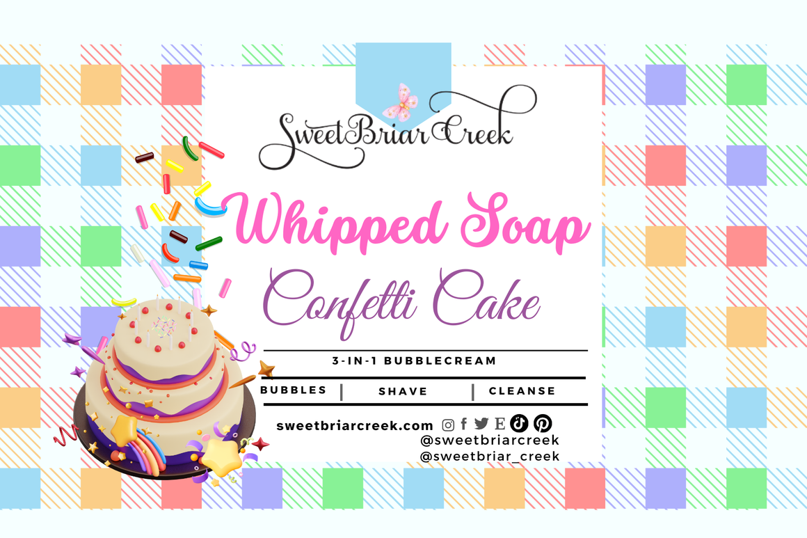 Confetti Cake Whipped Soap & Shaving Cream