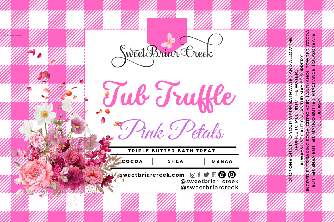Pink Petals Bath Butter Tub Truffles
