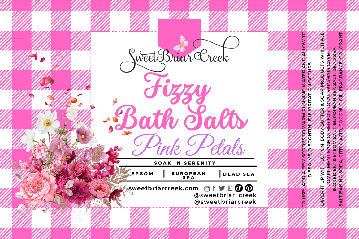Pink Petals Fizzy Bath Salt Soak